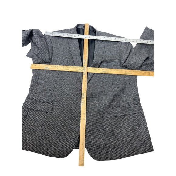 Jean Paul Germain Blazer Jacket Gray Houndstooth Wool Men's 52R Nice - Picture 8 of 9